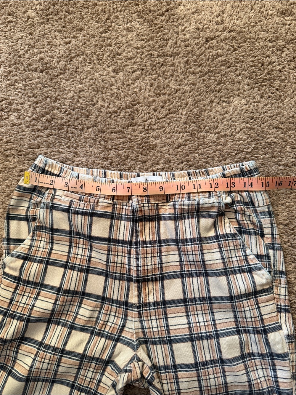 Urban Outfitters Tan Plaid Pull-On Skinny Pants Size Medium 2018 - Picture 6 of 13